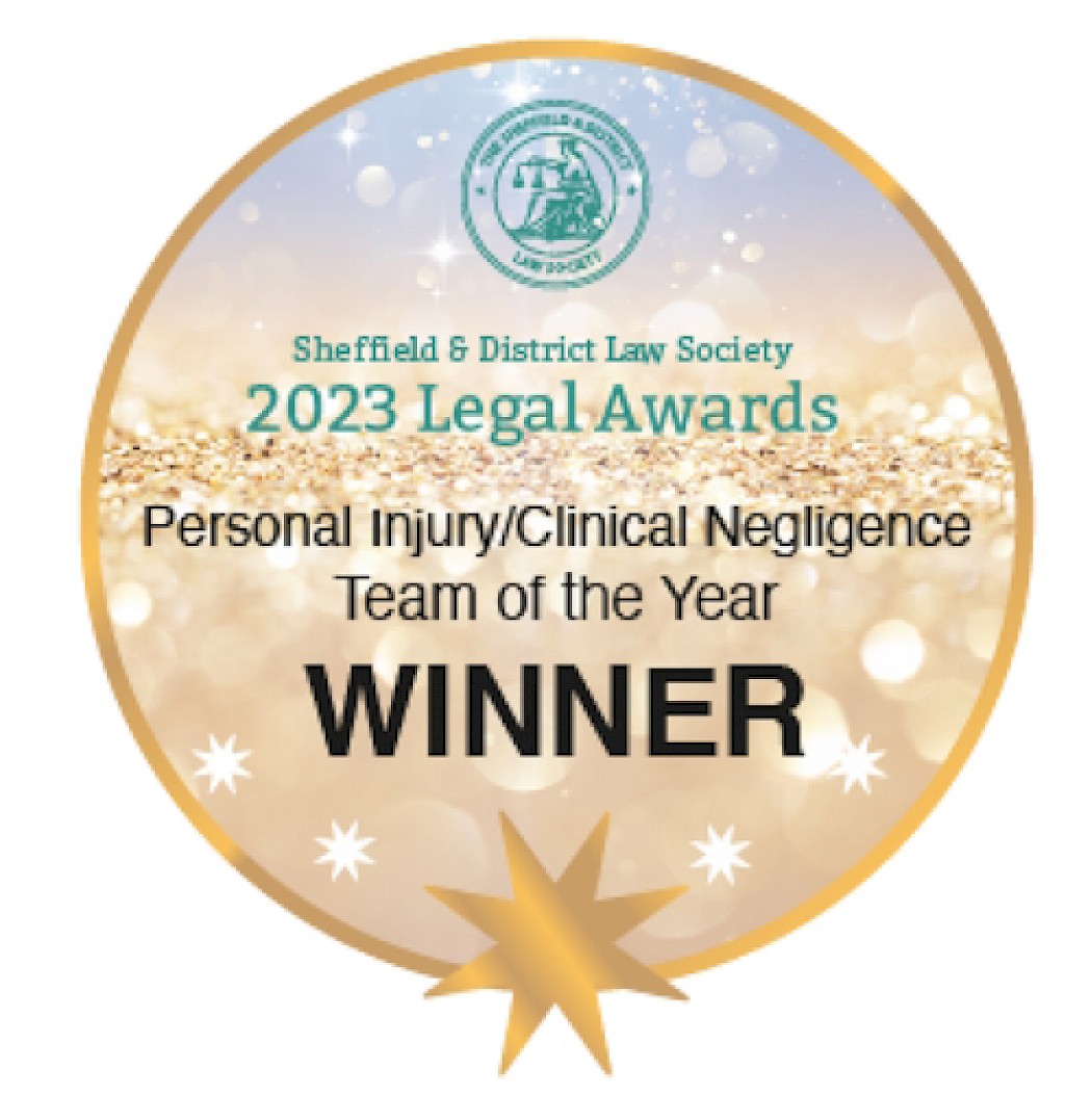 2023 legal awards given to Medical Solicitors for winner of personal injury team of the year.